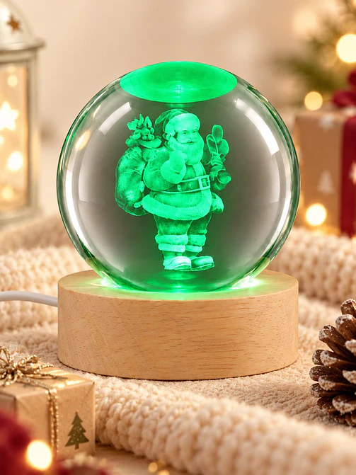 BOLA DE CRISTAL NAVIDEÑA 6 CM 6