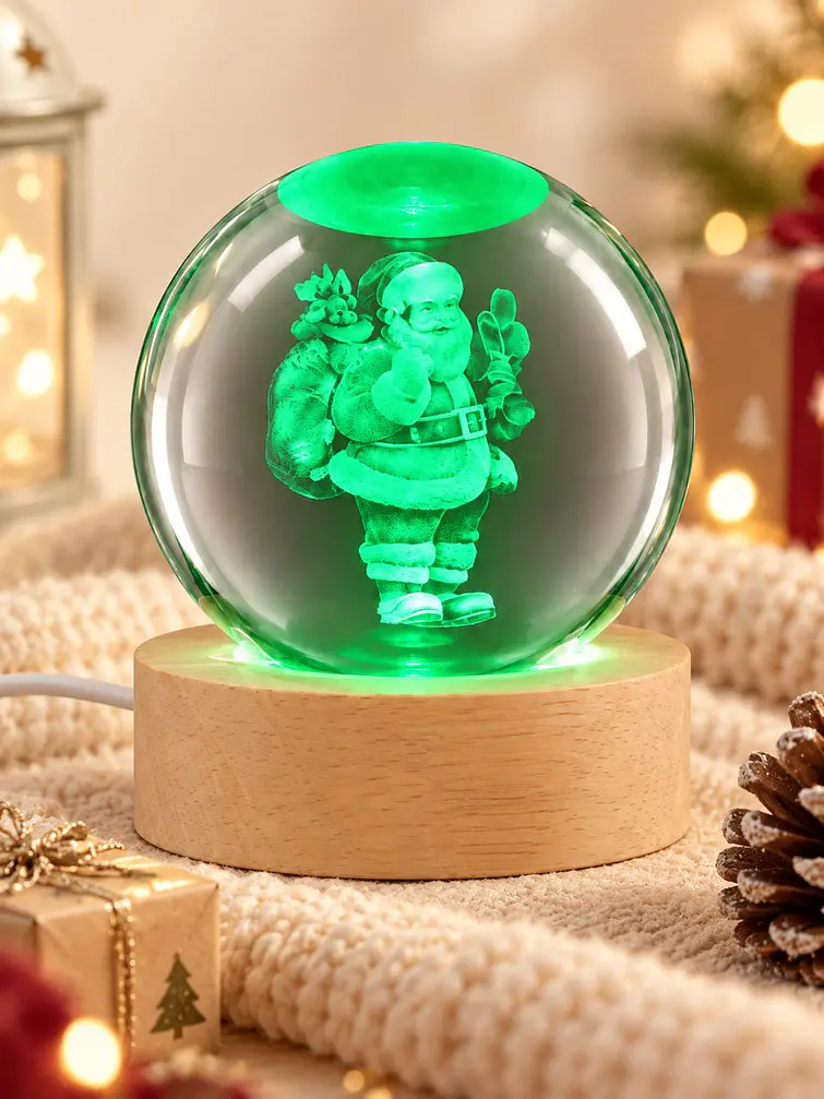 BOLA DE CRISTAL NAVIDEÑA 6 CM 6