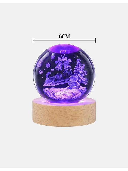 BOLA DE CRISTAL NAVIDEÑA 6 CM 7