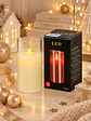 VELA LED CON VASO VIDRIO 15 CM - Miniatura 4
