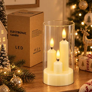 SET DE 3 VELAS DECORATIVAS