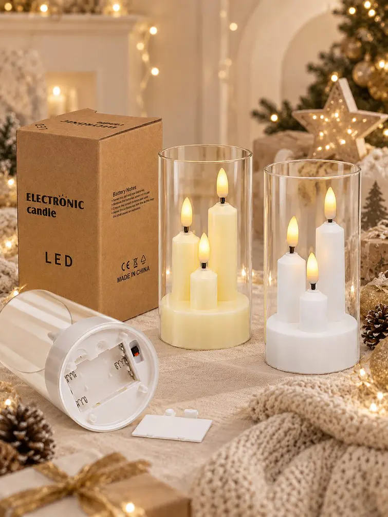 SET DE 3 VELAS DECORATIVAS 4