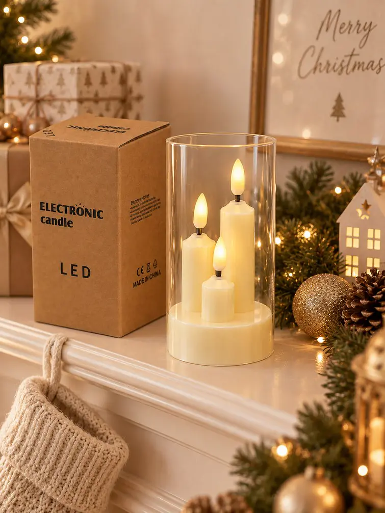 SET DE 3 VELAS DECORATIVAS 5