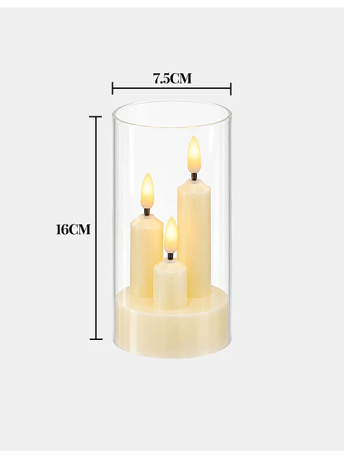 SET DE 3 VELAS DECORATIVAS 8