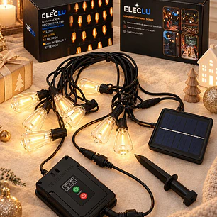 GUIRNALDA LED 10 FOCOS SOLAR