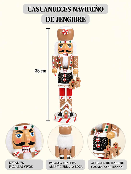 ADORNO NAVIDEÑO CASCANUECES 38 CM 7