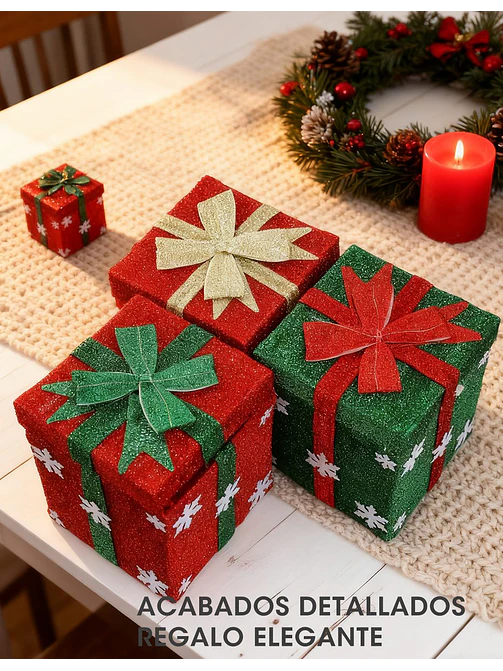 ADORNO NAVIDEÑO CAJA DE REGALO 2
