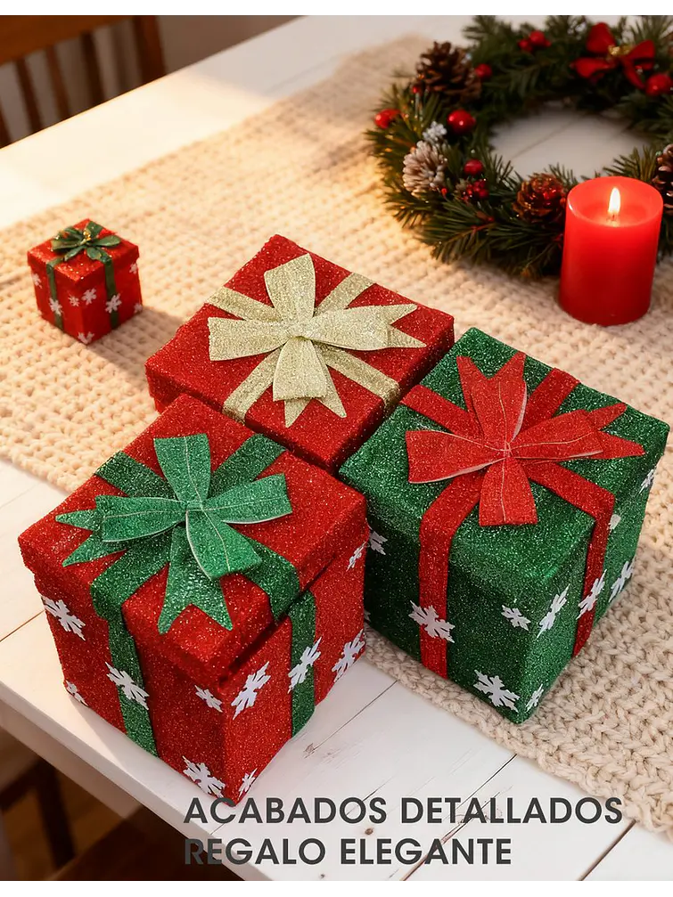 ADORNO NAVIDEÑO CAJA DE REGALO 2