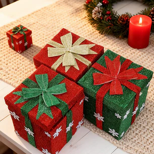 ADORNO NAVIDEÑO CAJA DE REGALO