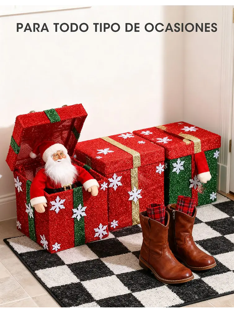 ADORNO NAVIDEÑO CAJA DE REGALO 3