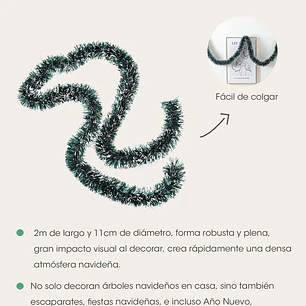 GUIRNALDA NAVIDEÑA VERDE 2 M*11 CM