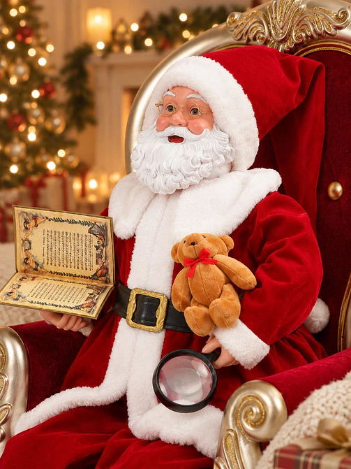 ADORNO PAPA NOEL SENTADO 90 CM 2