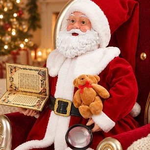 ADORNO PAPA NOEL SENTADO 90 CM