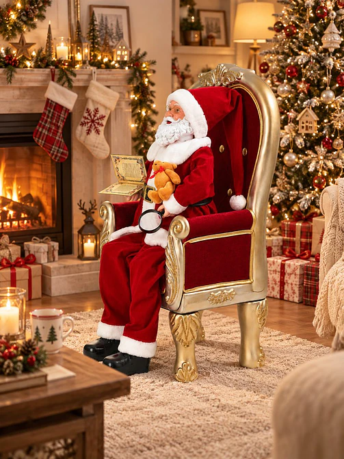 ADORNO PAPA NOEL SENTADO 90 CM 3