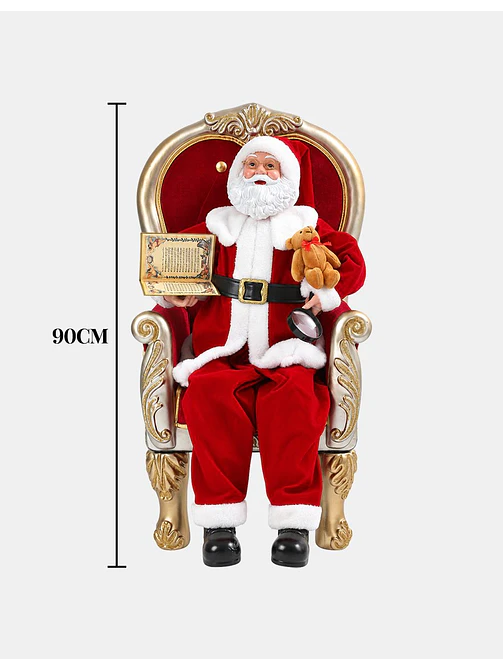 ADORNO PAPA NOEL SENTADO 90 CM 7