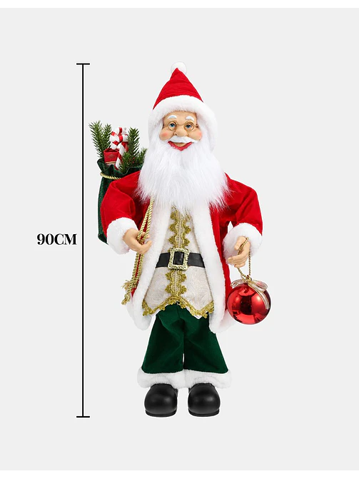 ADORNO PAPA NOEL CON LENTES 90 CM 7