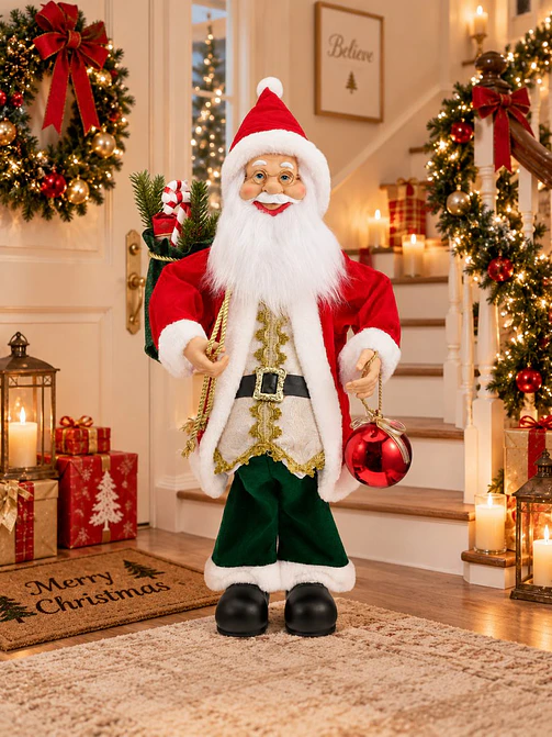 ADORNO PAPA NOEL CON LENTES 110 CM 2