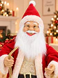 ADORNO PAPA NOEL CON LENTES 110 CM - Miniatura 3