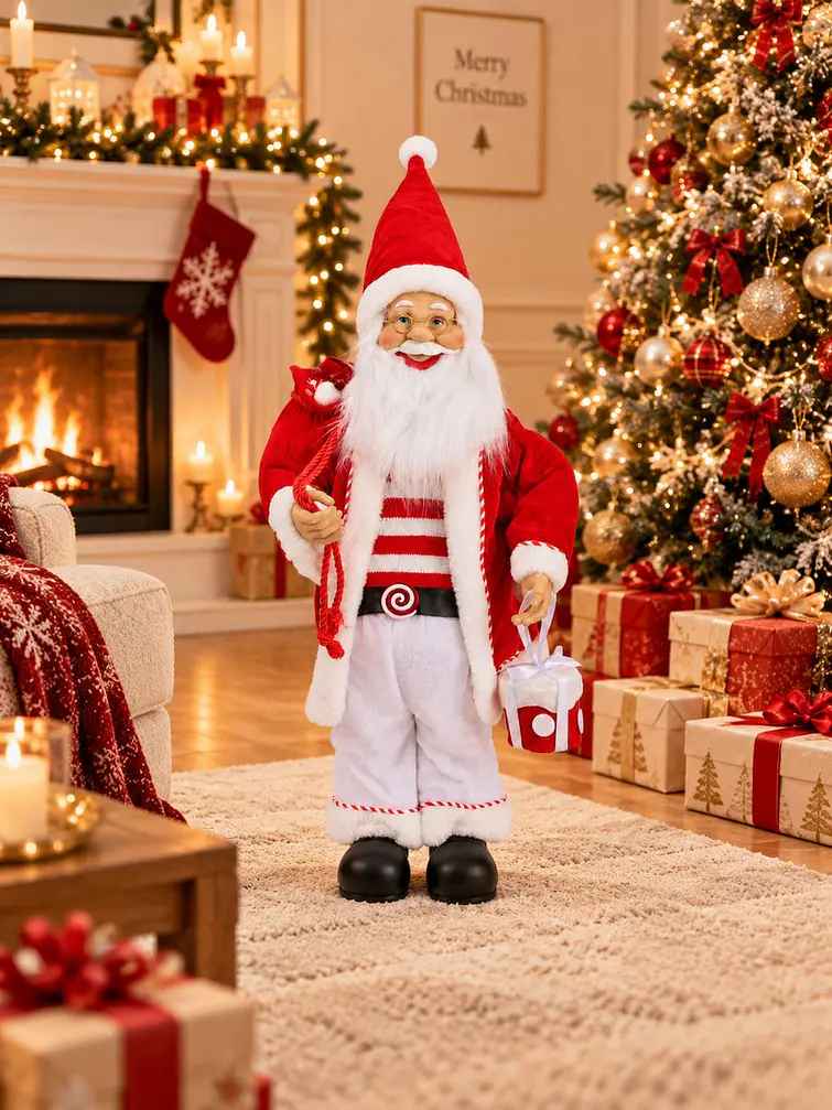 ADORNO PAPA NOEL CON LENTES 110 CM 6