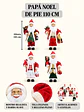 ADORNO PAPA NOEL CON LENTES 110 CM - Miniatura 8
