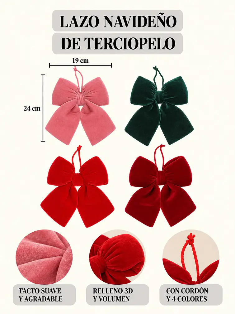 MOÑO DECORATIVO ACOLCHADO 9