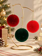 BOLAS DE NAVIDAD TERCIOLPELO 6 CM PACK*6 - Miniatura 1