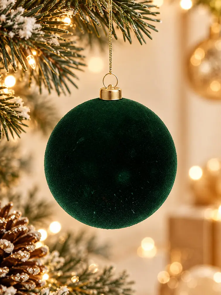 BOLAS DE NAVIDAD TERCIOLPELO 6 CM PACK*6 3