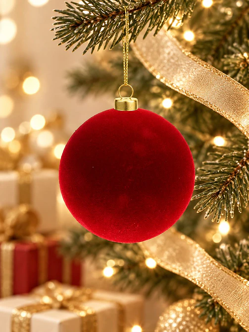 BOLAS DE NAVIDAD TERCIOLPELO 6 CM PACK*6 4