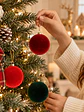 BOLAS DE NAVIDAD TERCIOLPELO 6 CM PACK*6 - Miniatura 6