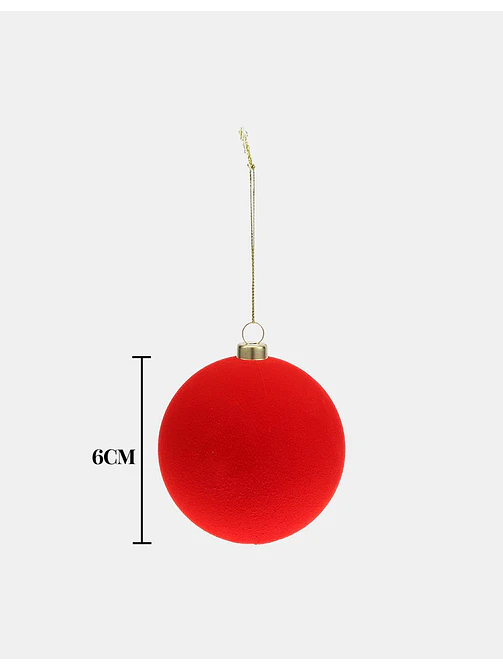 BOLAS DE NAVIDAD TERCIOLPELO 6 CM PACK*6 7