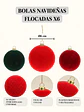 BOLAS DE NAVIDAD TERCIOLPELO 6 CM PACK*6 - Miniatura 8