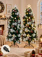ARBOL NEVADO CON LUCES Y FAROLES 1.8 M - Miniatura 1