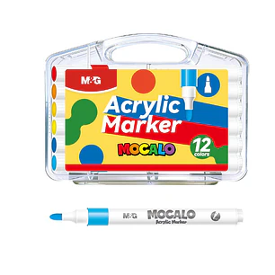 MARCADORES ACRILICOS PUNTA REDONDA PACK*12