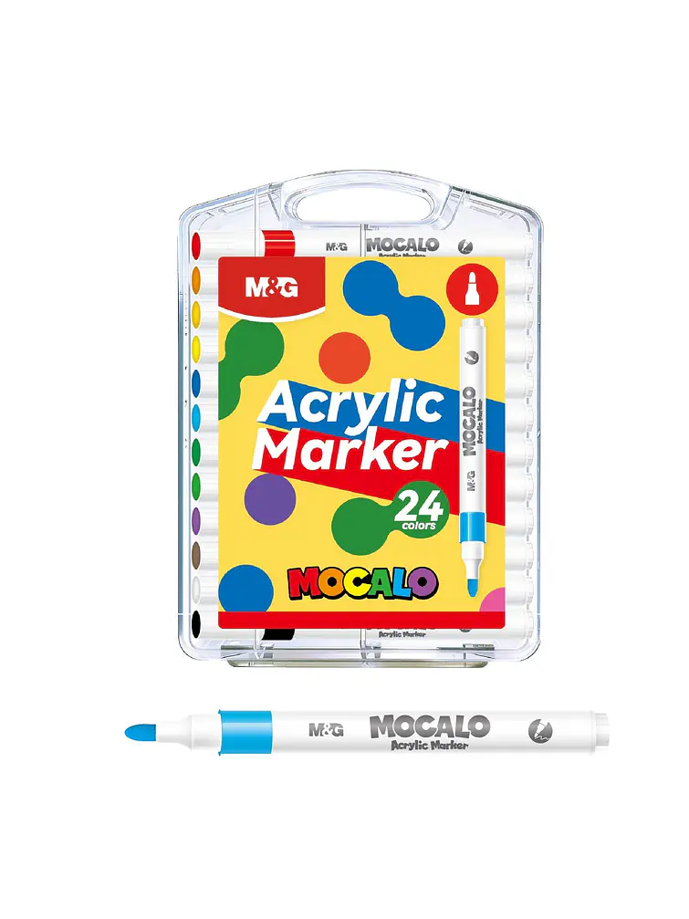 MARCADORES ACRILICOS PUNTA REDONDA PACK*24 1