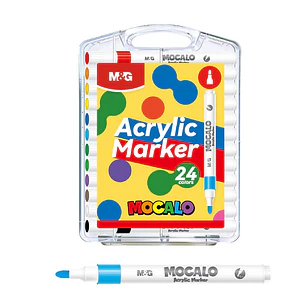 MARCADORES ACRILICOS PUNTA REDONDA PACK*24