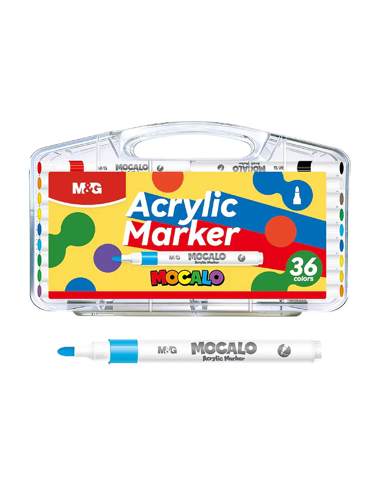 MARCADORES ACRILICOS PUNTA REDONDA PACK*36 1