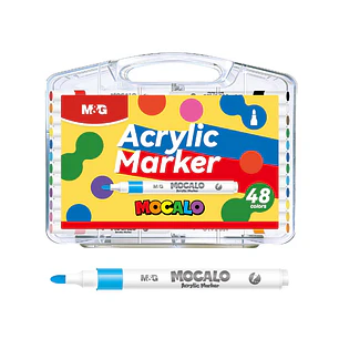 MARCADORES ACRILICOS PUNTA REDONDA PACK*48