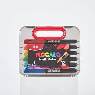 MARCADORES ACRILICOS PUNTA PINCEL PACK*12