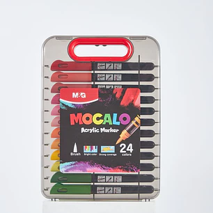 MARCADORES ACRILICOS PUNTA PINCEL PACK*24