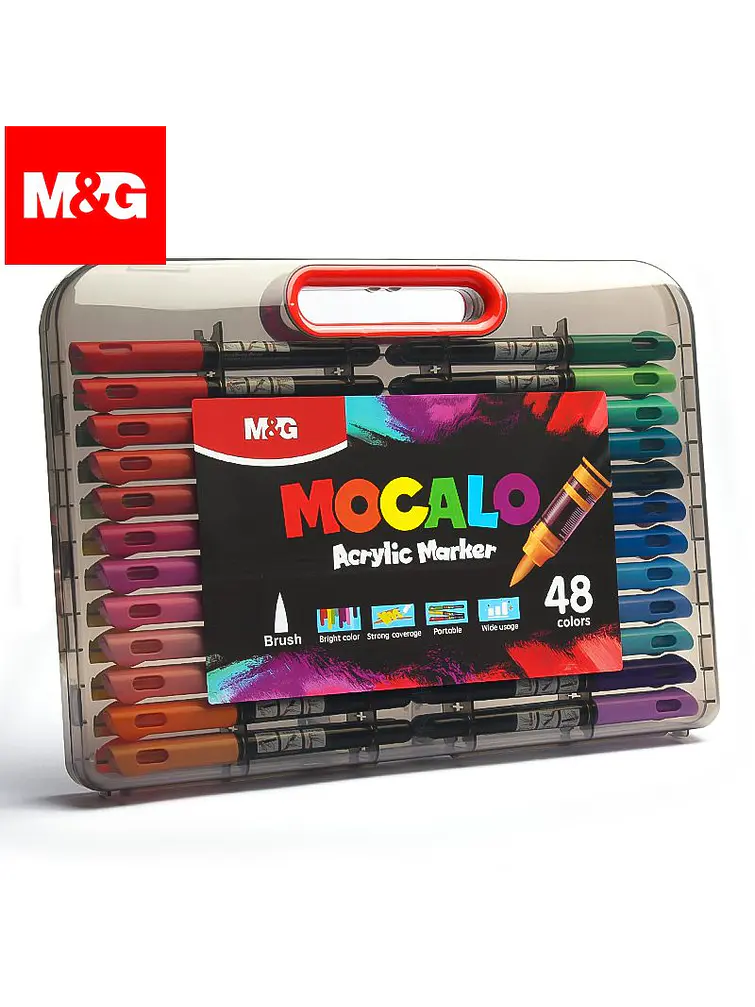 MARCADORES ACRILICOS PUNTA PINCEL PACK*48 1
