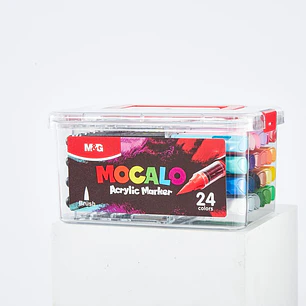 MARCADORES ACRILICOS PUNTA PINCEL PACK*24