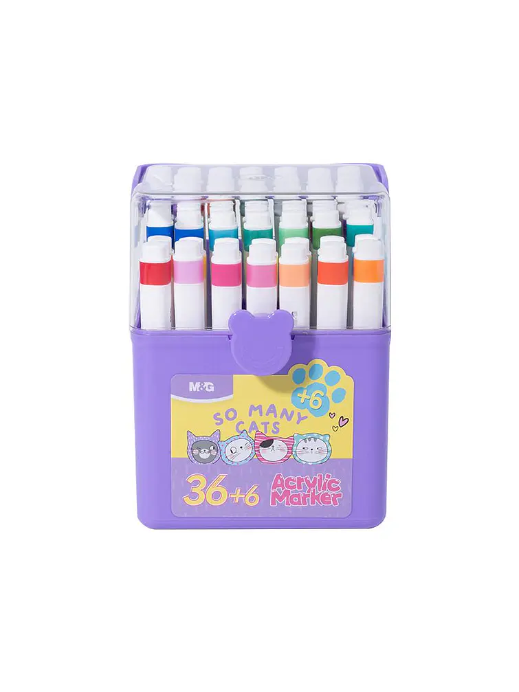 MARCADORES ACRILICOS PUNTA PINCEL PACK*42 1