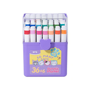 MARCADORES ACRILICOS PUNTA PINCEL PACK*42