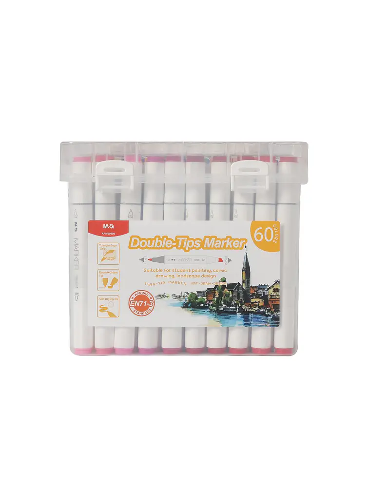 MARCADORES DOBLE PUNTA PACK*60 1