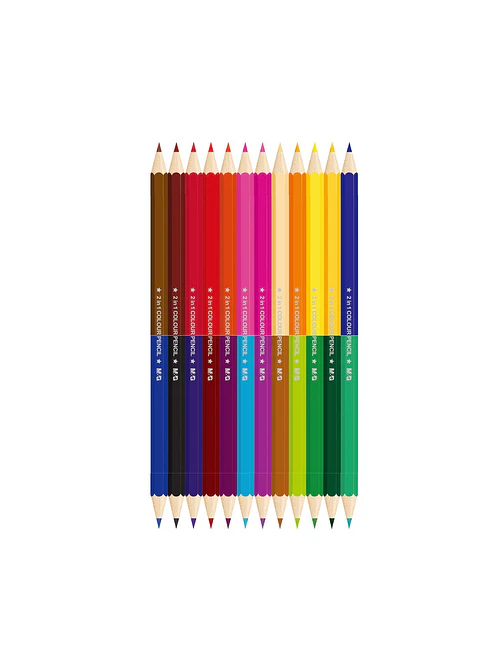 LAPICES DE COLORES DOBLE PUNTA PACK*12 2