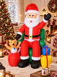 PAPA NOEL INFLABLE EN SILLON 2.4 M - Miniatura 1