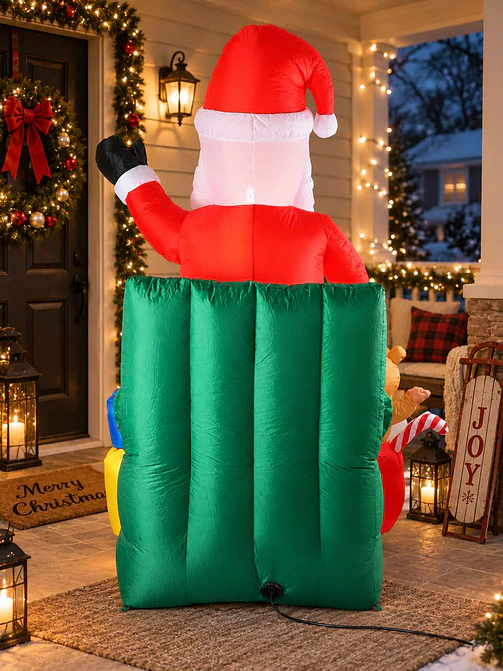 PAPA NOEL INFLABLE EN SILLON 2.4 M 3