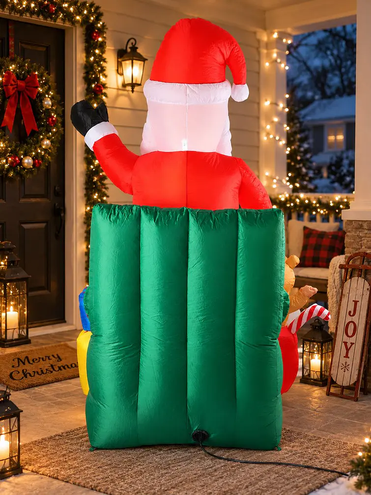 PAPA NOEL INFLABLE EN SILLON 2.4 M 3