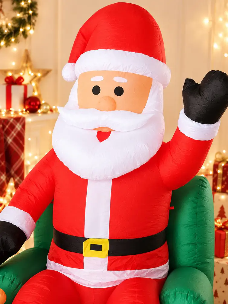 PAPA NOEL INFLABLE EN SILLON 2.4 M 4