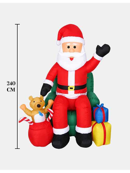 PAPA NOEL INFLABLE EN SILLON 2.4 M 5